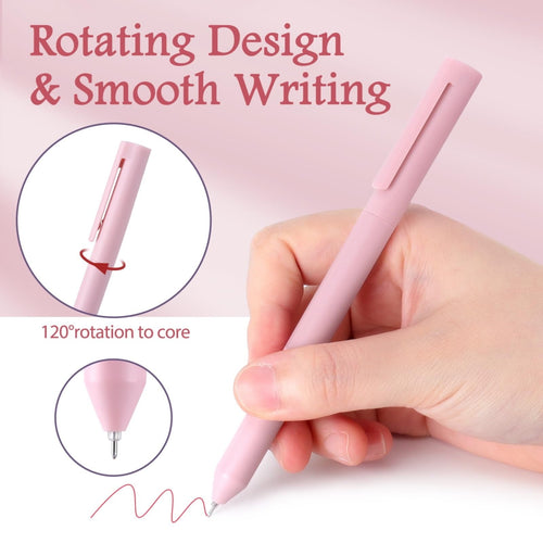 6PCS Colored Gel Pens for Journaling, Pastel Gel Pens Colored Ink Quick Dry & No Smear, Retractable Cute Pen Fine Point 0.5mm for Note Taking, Aesthetic Gel Ink Pens Smooth Writing Stationery