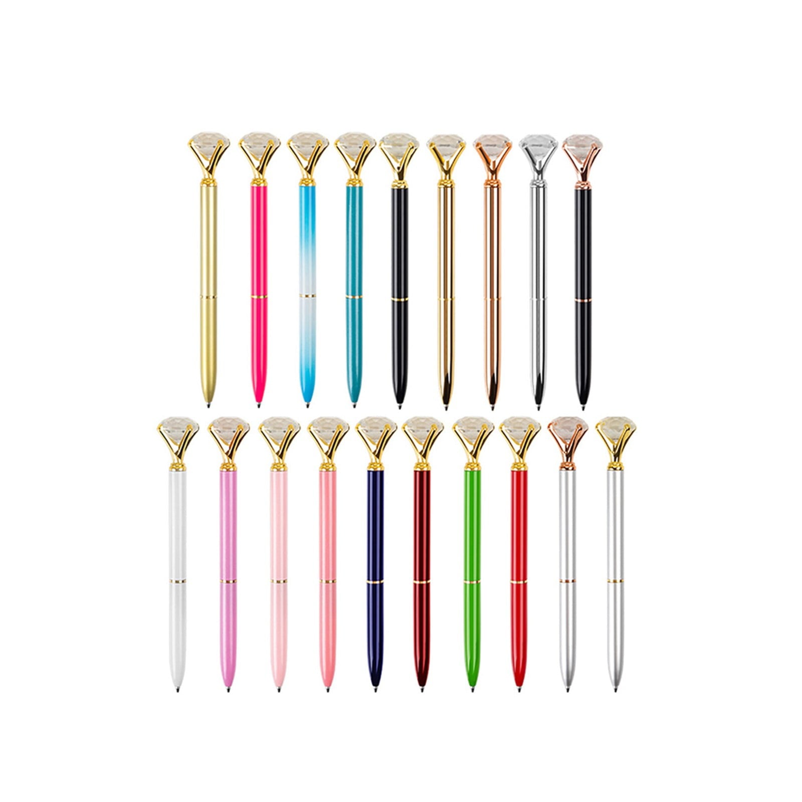 BCMMKLPP Big Diamond Pens-Bling Wedding Crystal Metal Ballpoint Pens, Idea Shower Bling Pen Guest Bridal Party Plan Diamond Wedding Gift Pen Christmas Gift Xmas 2ML Clearance!