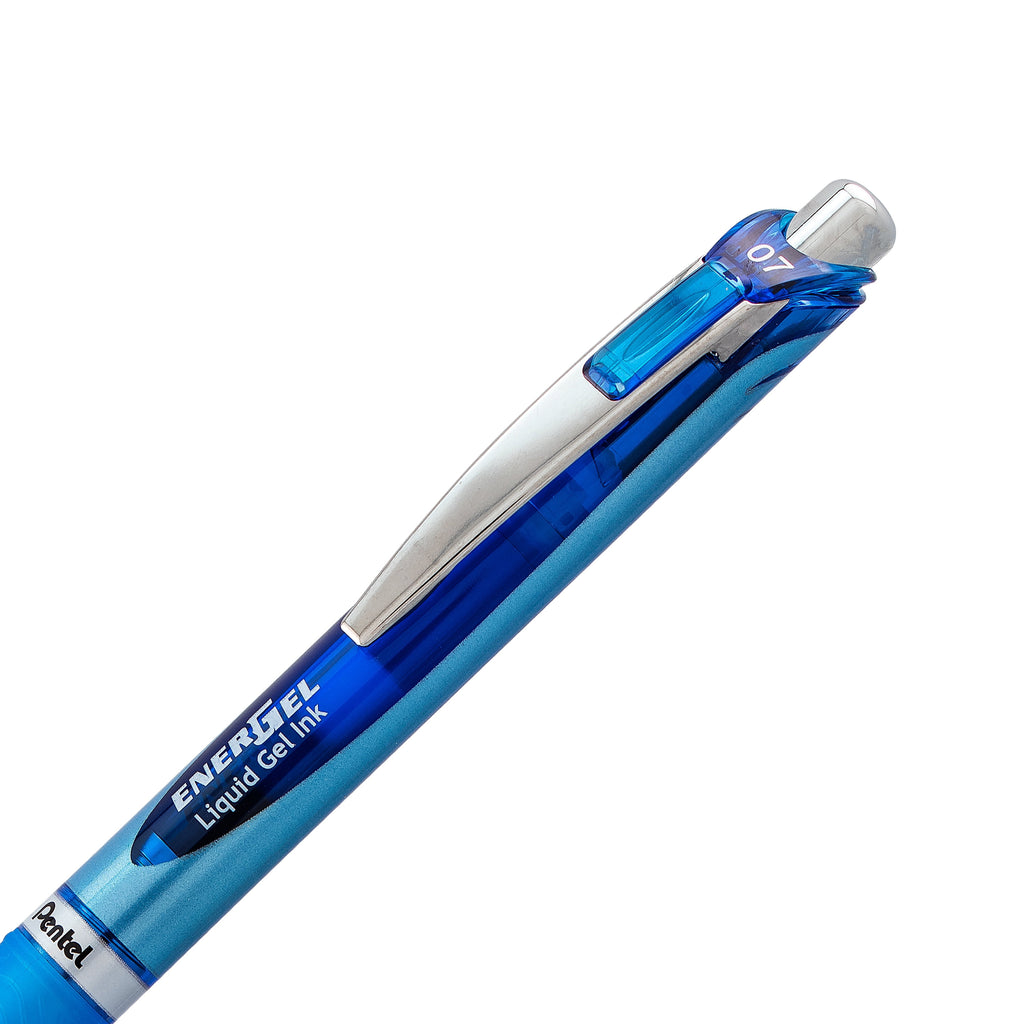 EnerGel RTX Retractable Liquid Gel Pen, (0.7mm) Needle Tip, Medium Line, Blue Ink