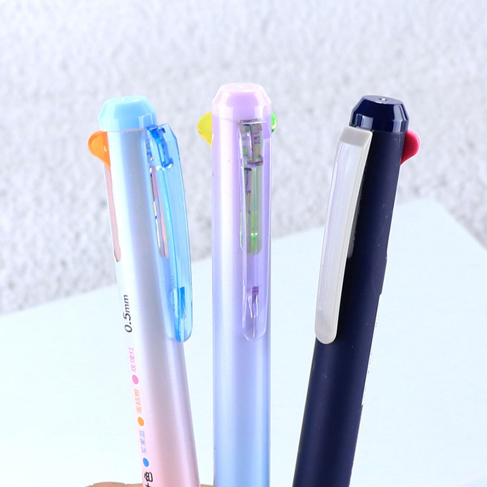 30 PCS Multicolor Pen, 0.5mm Colored Pens, 3-in-1 Multicolor Ink Pens, 18 Colors Retractable Ink for Office Supplies