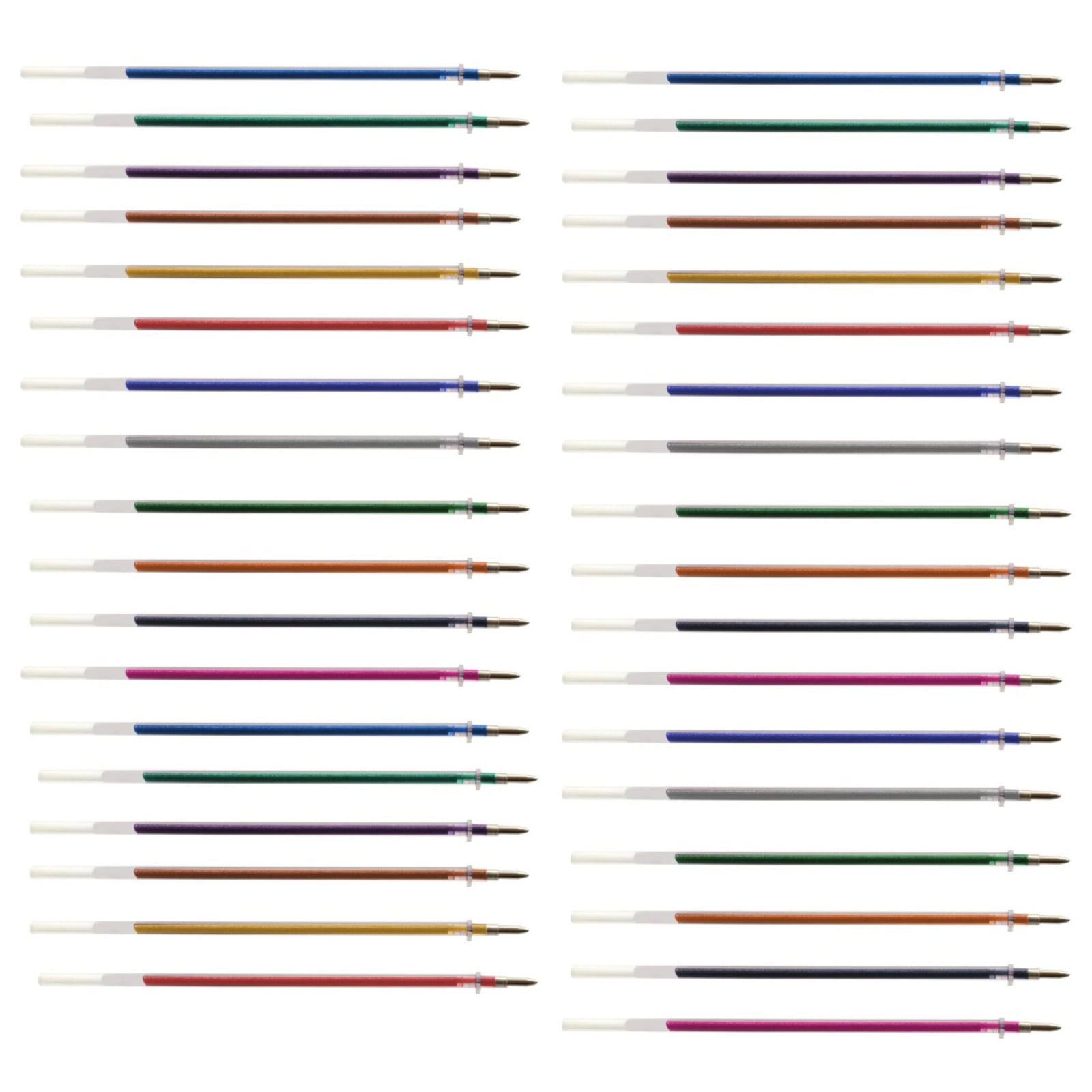 AQITTI Soft Grip Glitter Gel Pens, 10Ml 2.5Mm Ink Cartridge, Set Of 12 Unique Colors, 48 In Total