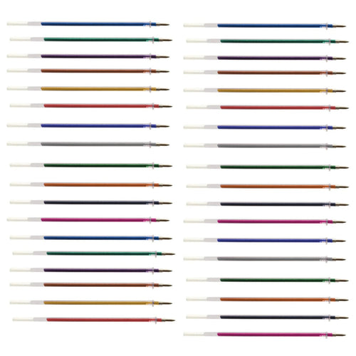 AQITTI Soft Grip Glitter Gel Pens, 10Ml 2.5Mm Ink Cartridge, Set Of 12 Unique Colors, 48 In Total