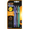 BIC Gel-ocity Quick Dry Gel Ink Rollerball Pens - 0.7mm Nib - Black, Blue, and Seagreen